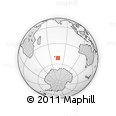 Outline Map of the Area around 51° 27' 30" S, 76° 34' 29" E, rectangular outline