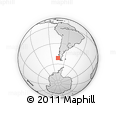 Outline Map of the Area around 51° 27' 30" S, 76° 25' 30" W, rectangular outline