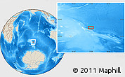 Shaded Relief Location Map of the area around 51° 27' 30" S, 77° 25' 30" E