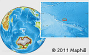 Physical Location Map of the area around 51° 27' 30" S, 78° 16' 30" E