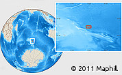 Shaded Relief Location Map of the area around 51° 27' 30" S, 78° 16' 30" E