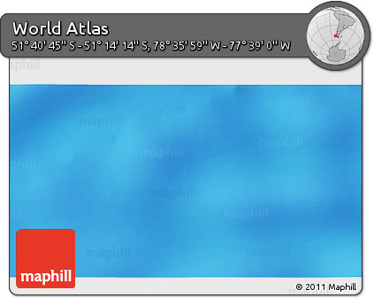 Physical 3D Map of the Area around 51° 27' 30" S, 78° 7' 30" W