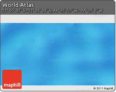 Physical 3D Map of the Area around 51° 27' 30" S, 78° 7' 30" W