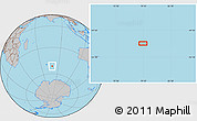 Gray Location Map of the area around 51° 27' 30" S, 79° 7' 30" E