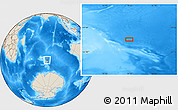 Shaded Relief Location Map of the area around 51° 27' 30" S, 79° 7' 30" E