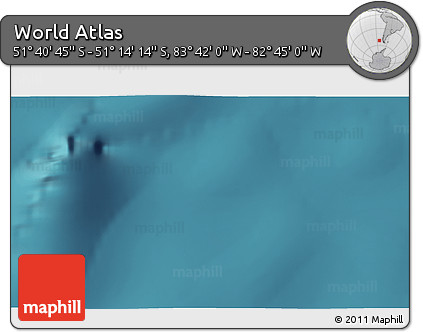 Satellite 3D Map of the Area around 51° 27' 30" S, 83° 13' 29" W