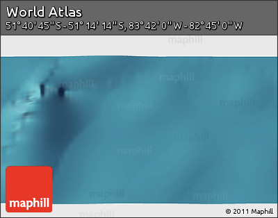 Satellite 3D Map of the Area around 51° 27' 30" S, 83° 13' 29" W