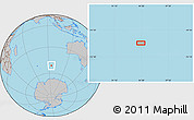 Gray Location Map of the area around 51° 27' 30" S, 94° 25' 30" E