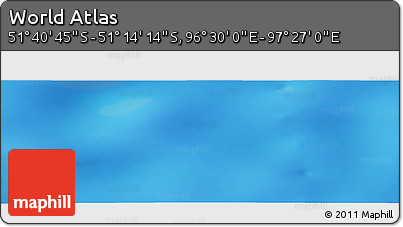 Physical Panoramic Map of the Area around 51° 27' 30" S, 96° 58' 29" E