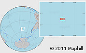 Gray Location Map of the area around 51° 51' 10" S, 110° 25' 30" W