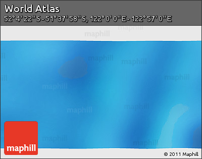 Physical 3D Map of the Area around 51° 51' 10" S, 122° 28' 29" E