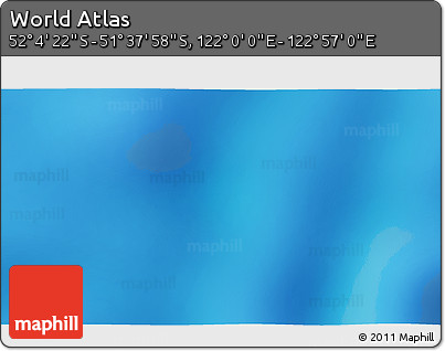 Physical 3D Map of the Area around 51° 51' 10" S, 122° 28' 29" E