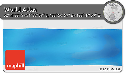 Physical Panoramic Map of the Area around 51° 51' 10" S, 123° 19' 29" E