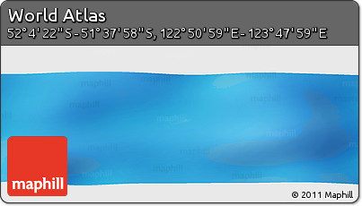 Physical Panoramic Map of the Area around 51° 51' 10" S, 123° 19' 29" E