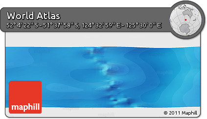 Political Panoramic Map of the Area around 51° 51' 10" S, 125° 1' 30" E