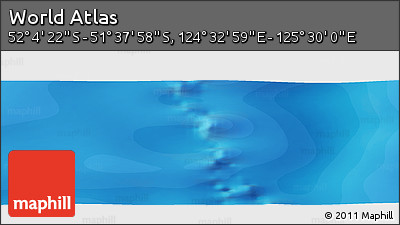 Political Panoramic Map of the Area around 51° 51' 10" S, 125° 1' 30" E