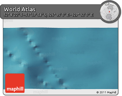Satellite 3D Map of the Area around 51° 51' 10" S, 126° 43' 29" E