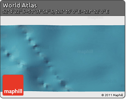 Satellite 3D Map of the Area around 51° 51' 10" S, 126° 43' 29" E