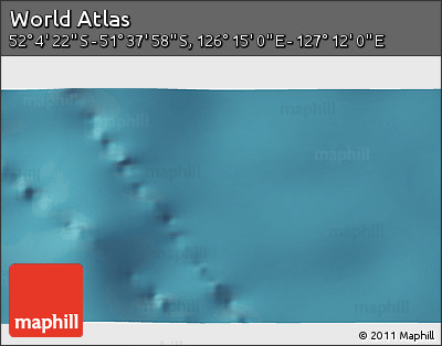 Satellite 3D Map of the Area around 51° 51' 10" S, 126° 43' 29" E