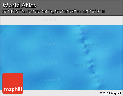 Physical 3D Map of the Area around 51° 51' 10" S, 127° 34' 30" E
