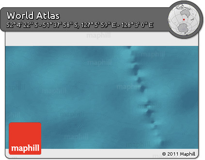 Satellite 3D Map of the Area around 51° 51' 10" S, 127° 34' 30" E