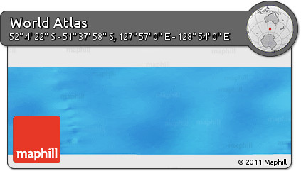 Physical Panoramic Map of the Area around 51° 51' 10" S, 128° 25' 30" E