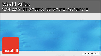 Physical Panoramic Map of the Area around 51° 51' 10" S, 128° 25' 30" E
