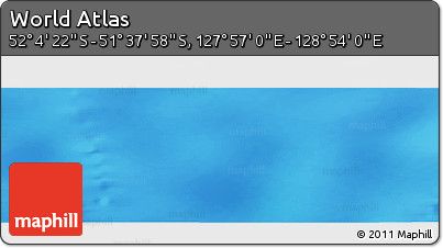 Physical Panoramic Map of the Area around 51° 51' 10" S, 128° 25' 30" E