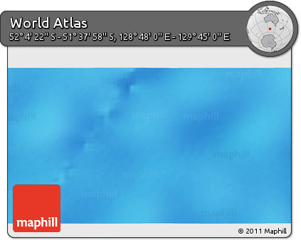 Physical 3D Map of the Area around 51° 51' 10" S, 129° 16' 30" E