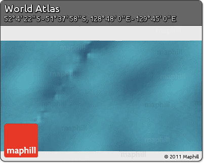Satellite 3D Map of the Area around 51° 51' 10" S, 129° 16' 30" E