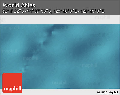Satellite 3D Map of the Area around 51° 51' 10" S, 129° 16' 30" E