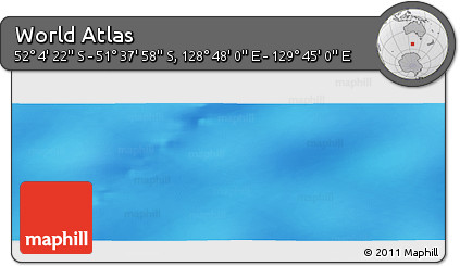Physical Panoramic Map of the Area around 51° 51' 10" S, 129° 16' 30" E