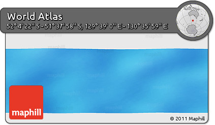Physical Panoramic Map of the Area around 51° 51' 10" S, 130° 7' 30" E