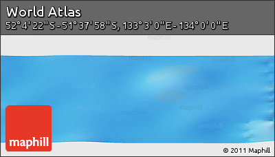 Physical Panoramic Map of the Area around 51° 51' 10" S, 133° 31' 30" E