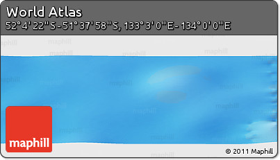 Physical Panoramic Map of the Area around 51° 51' 10" S, 133° 31' 30" E