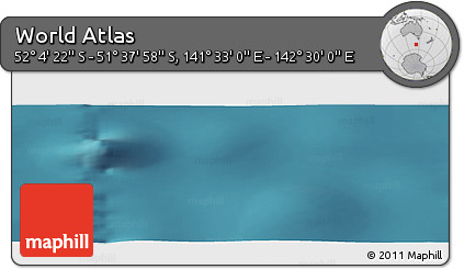 Satellite Panoramic Map of the Area around 51° 51' 10" S, 142° 1' 30" E