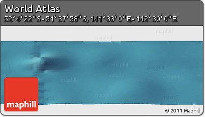 Satellite Panoramic Map of the Area around 51° 51' 10" S, 142° 1' 30" E
