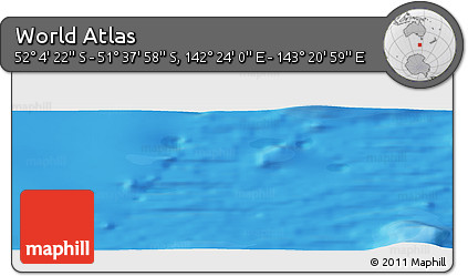 Political Panoramic Map of the Area around 51° 51' 10" S, 142° 52' 30" E