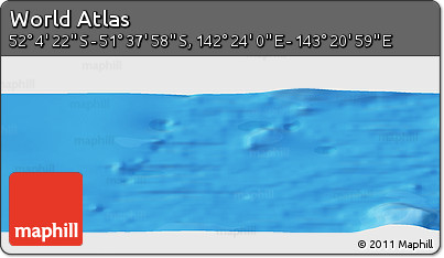 Political Panoramic Map of the Area around 51° 51' 10" S, 142° 52' 30" E