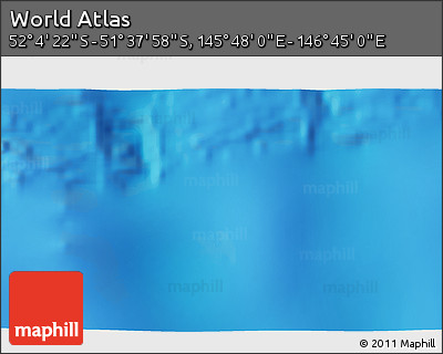 Shaded Relief 3D Map of the Area around 51° 51' 10" S, 146° 16' 30" E