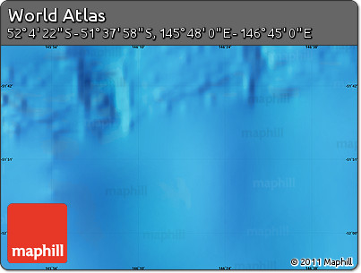 Physical Map of the Area around 51° 51' 10" S, 146° 16' 30" E
