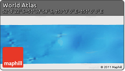 Physical Panoramic Map of the Area around 51° 51' 10" S, 150° 31' 30" E