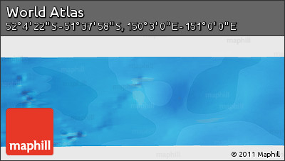 Political Panoramic Map of the Area around 51° 51' 10" S, 150° 31' 30" E