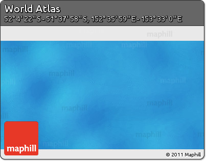 Physical 3D Map of the Area around 51° 51' 10" S, 153° 4' 29" E