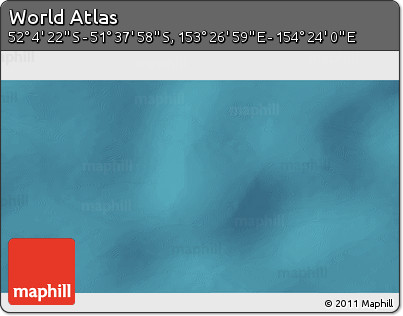 Satellite 3D Map of the Area around 51° 51' 10" S, 153° 55' 30" E