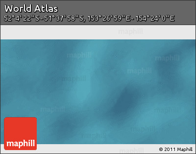 Satellite 3D Map of the Area around 51° 51' 10" S, 153° 55' 30" E