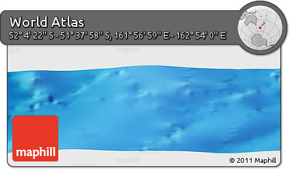 Physical Panoramic Map of the Area around 51° 51' 10" S, 162° 25' 30" E