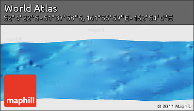Physical Panoramic Map of the Area around 51° 51' 10" S, 162° 25' 30" E