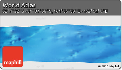 Physical Panoramic Map of the Area around 51° 51' 10" S, 162° 25' 30" E