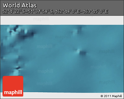 Satellite 3D Map of the Area around 51° 51' 10" S, 163° 16' 30" E